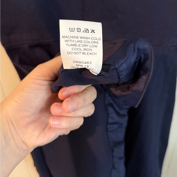 Draper James Love Circle Dress Womens 4 Navy Blue Sleeveless Zip Back - Picture 7 of 9